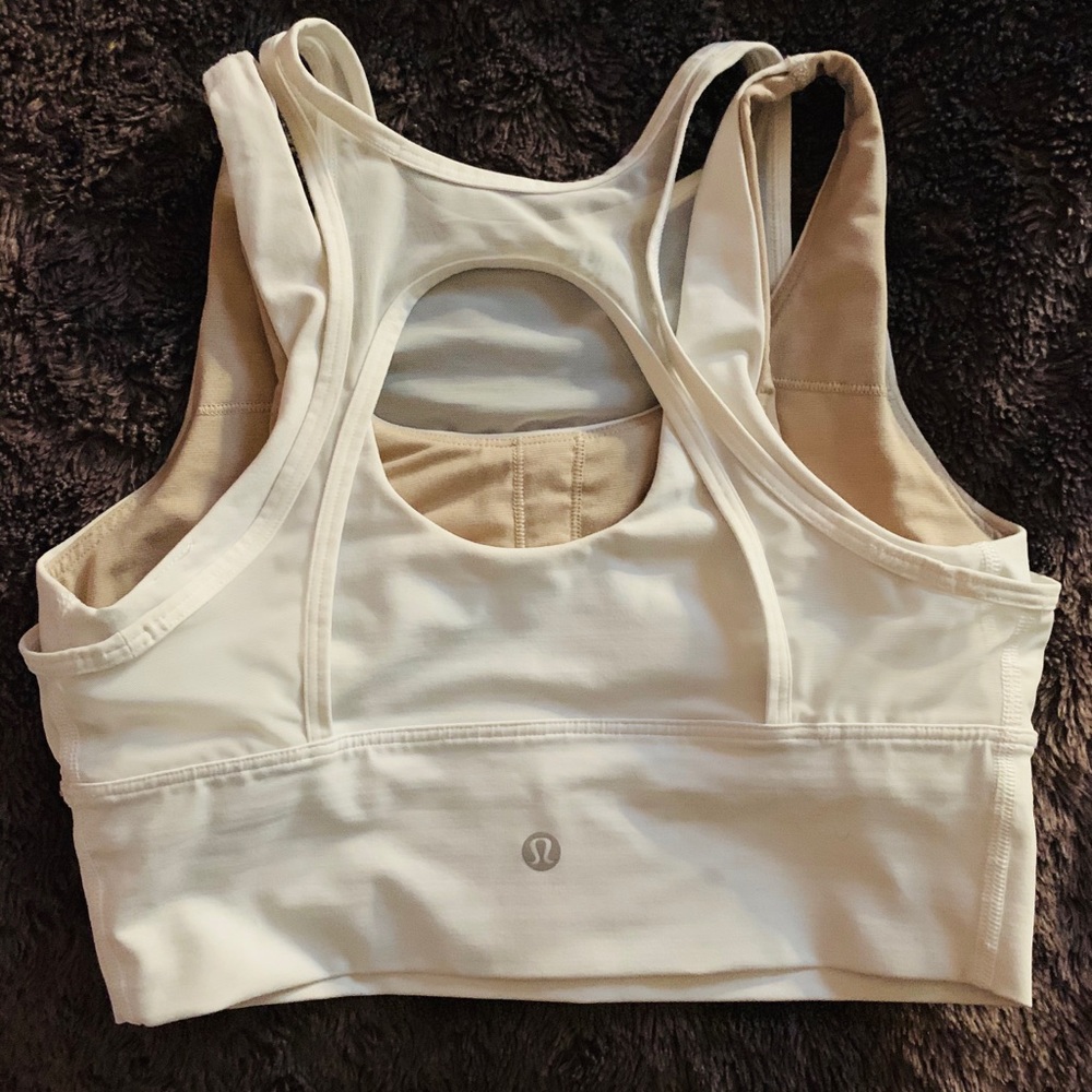 Lululemon white sports bra
